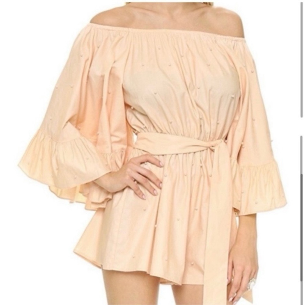 🍒C/MEO Collective Cotton Romper “Star Eyes” Size Small Pink - Shopbop - NWT